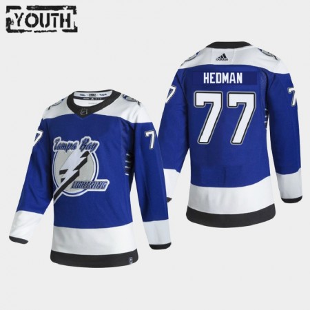 Kinder Eishockey Tampa Bay Lightning Trikot Victor Hedman 77 2020-21 Reverse Retro Authentic
